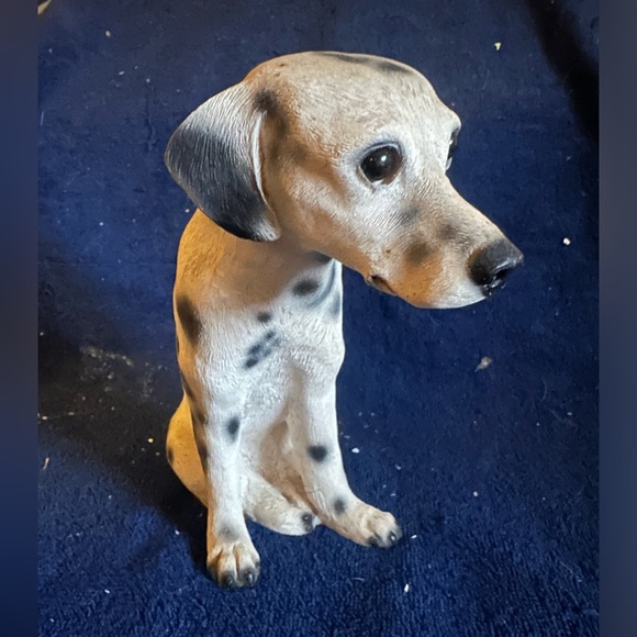 Dejected Dalmatian Puppy Dog Figurine Sitting Rescue Me! Resin 7” Firehouse Dog - Picture 4 of 12